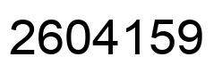 Number 2604159 black image