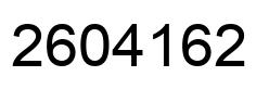 Number 2604162 black image