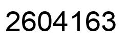 Number 2604163 black image