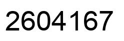 Number 2604167 black image