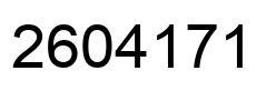 Number 2604171 black image