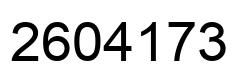 Number 2604173 black image