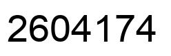 Number 2604174 black image