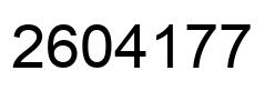 Number 2604177 black image
