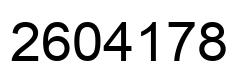 Number 2604178 black image