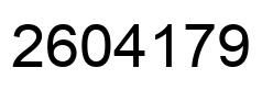 Number 2604179 black image