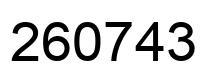 Número 260743 imagen negro