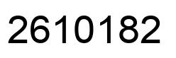 Número 2610182 imagen negro