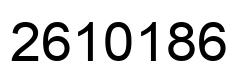 Número 2610186 imagen negro