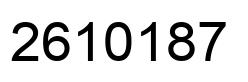 Número 2610187 imagen negro