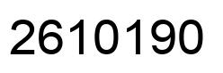 Number 2610190 black image