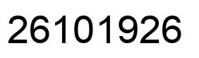 Number 26101926 black image