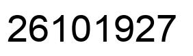 Number 26101927 black image