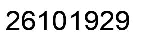 Number 26101929 black image