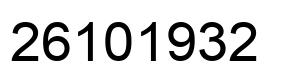 Number 26101932 black image