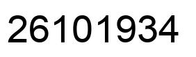 Number 26101934 black image