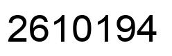 Número 2610194 imagen negro