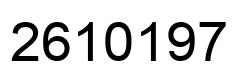 Número 2610197 imagen negro