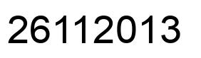 Number 26112013 black image