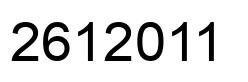 Número 2612011 imagen negro