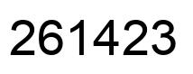Number 261423 black image