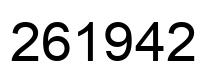 Number 261942 black image