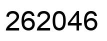 Number 262046 black image