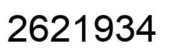 Number 2621934 black image