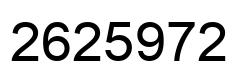 Number 2625972 black image