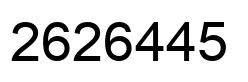 Number 2626445 black image