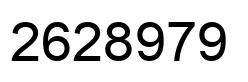 Number 2628979 black image