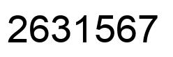 Number 2631567 black image