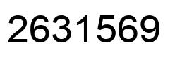 Number 2631569 black image