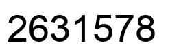 Number 2631578 black image