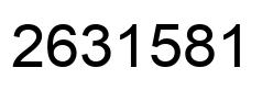 Number 2631581 black image