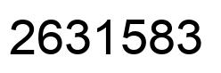 Number 2631583 black image