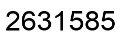 Number 2631585 black image