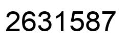 Number 2631587 black image