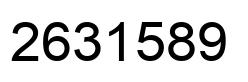 Number 2631589 black image