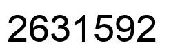 Number 2631592 black image