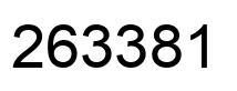 Number 263381 black image