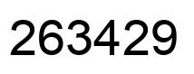 Number 263429 black image