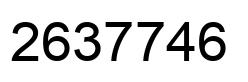 Number 2637746 black image