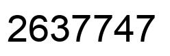 Number 2637747 black image
