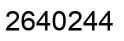 Number 2640244 black image