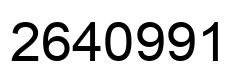 Number 2640991 black image