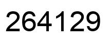 Number 264129 black image