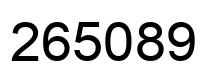 Número 265089 imagen negro
