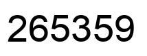 Number 265359 black image