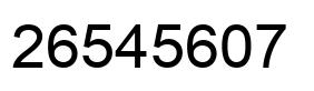 Number 26545607 black image